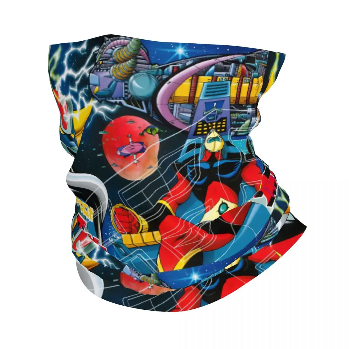 

Goldorak Actarus Mazinger Z Bandana Neck Gaiter Printed UFO Robot Grendizer Anime Wrap Scarf Warm Face Mask for Men Women Adult