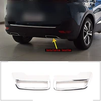 for peugeot 3008 4008 5008 2017 22 car rear exhaust tail pipe muffler end pipe decoration cover abs silver exterior accessories