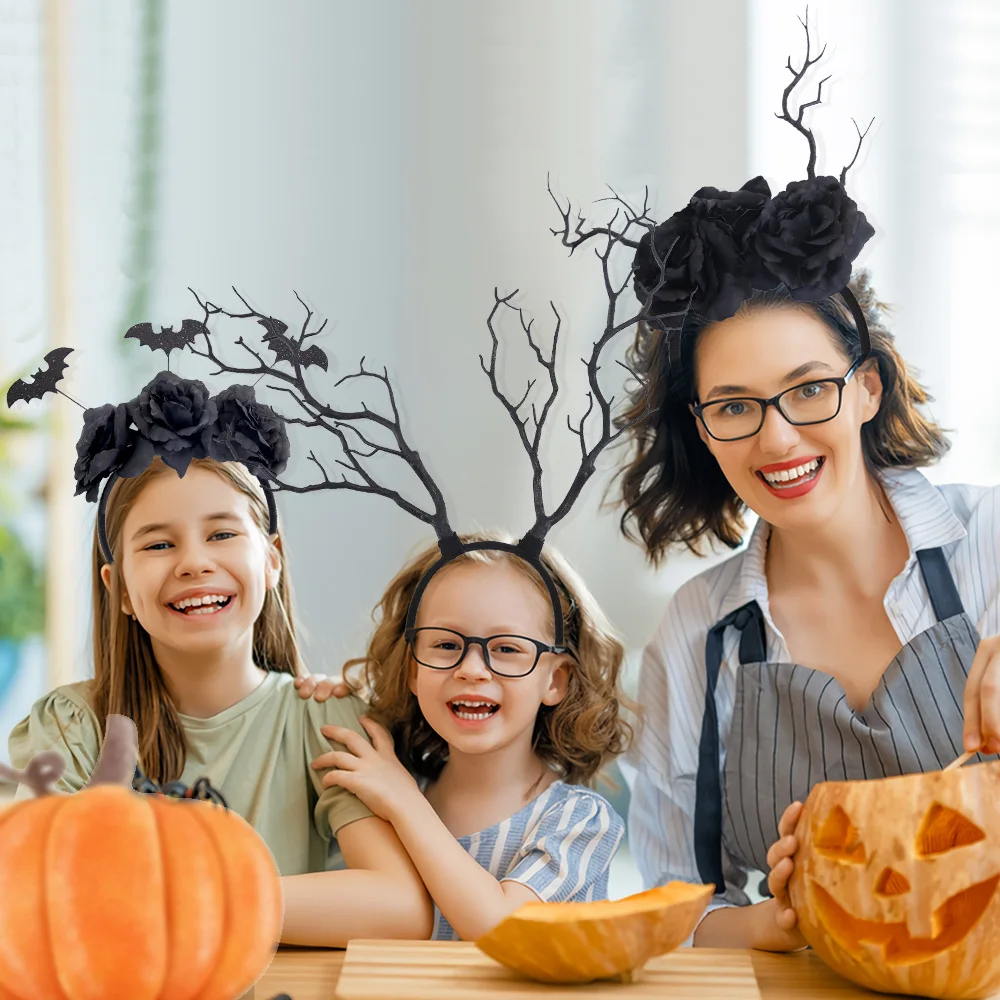 Украшение для Хэллоуина повязка на голову в виде черной ветки аксессуары волос