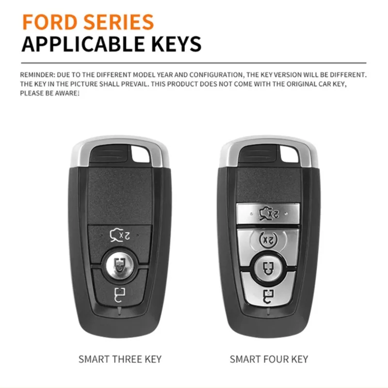 Чехол для автомобильного ключа Smart Keyless Shell Ford Fusion Mustang Explorer F150 F250 F350 EcoSport Edge S-MAX Ranger