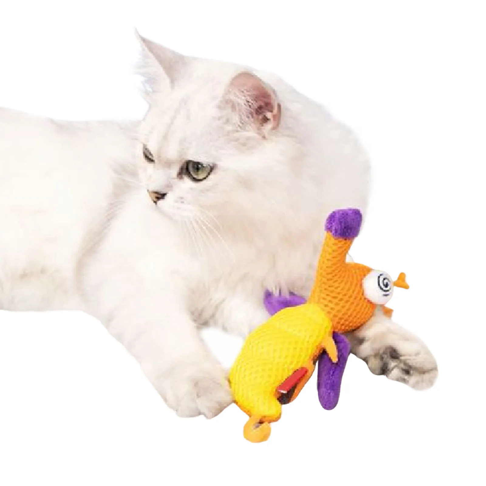 

Interactive Cat Toys Catnip Filled Fluffy Cat Chew Toy With Unique Seahorse Dinosaur Shape Bite Resistant Interactive Cat Toys