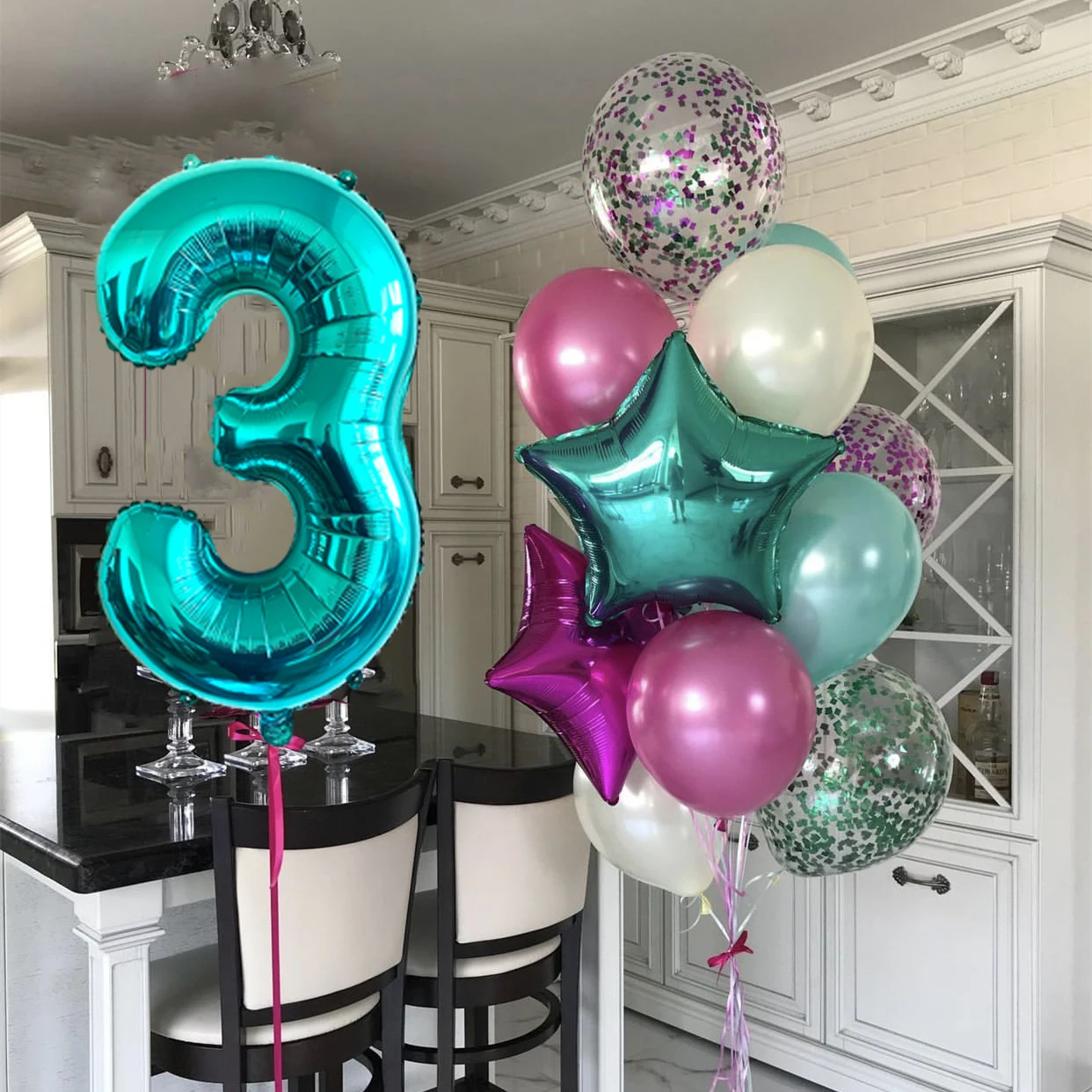 Воздушные шары на день рождения для мальчиков и девочек 12 шт. 40 дюймов радужные