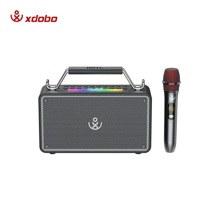 Фото Портативная Bluetooth-колонка XDOBO Bold Mini 80 Вт для улицы с функцией прямой трансляции, встроенным караоке и микрофоном №5