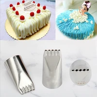 stainless steel tabs five hole lines drawing icing piping tips noodles cake cream nozzle fondant mold decorating tools