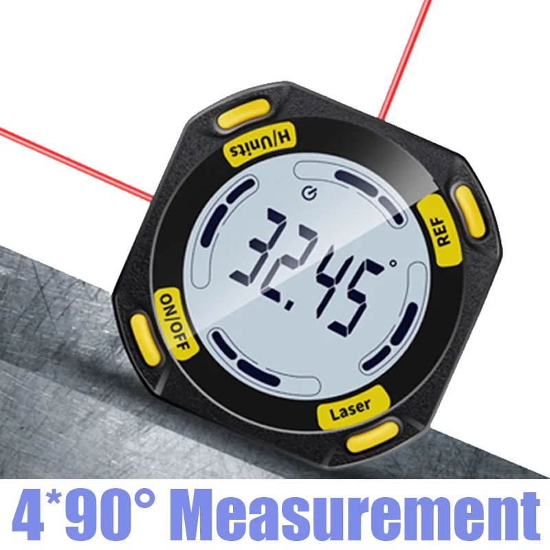 

Laser Digital Protractor Level Box Angle meter Measuring Tools Inclinometer Laser Horizontal Vertical Laser Type-C Charging