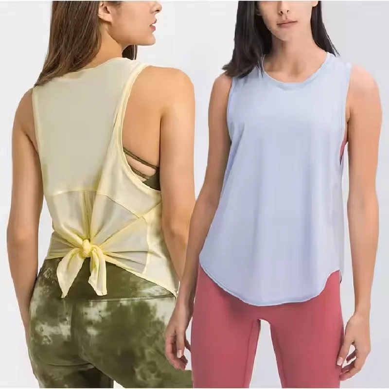 SHINBENE Женский Легкий Жилет Для Йоги И Фитнеса С Поясом Сетчатый Лоскутный