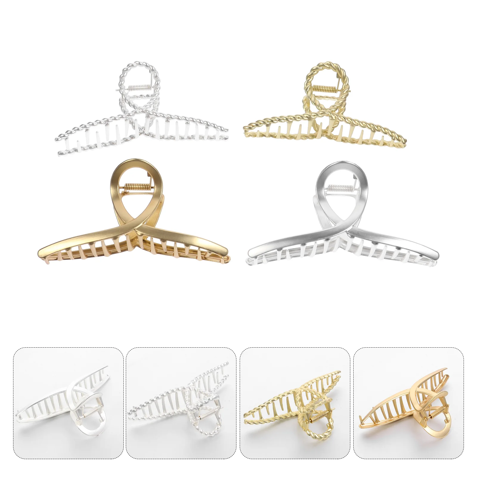 

Hair Clips Claw Metal Clip Accessorieswomen Jaw Catch Hollow Thick Barrette French Clamps Large Clamp Girl Alloy Banana Holder