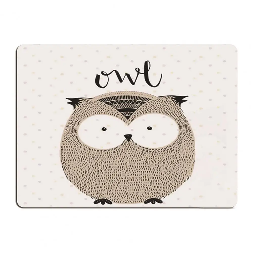 

Useful Desk Pad Flexible Durable Desk Mouse Pad Owl Watercolor Painting Desk Mousepad Wrist Rest Mat 2021
