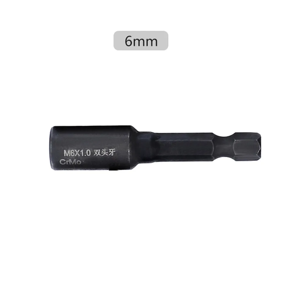 

Socket Adapter 1/4 Inch Hex Shank 1/4 Inch Hex Shank Self Tapping Socket Adapter Chrome Vanadium Steel Double Head Screw