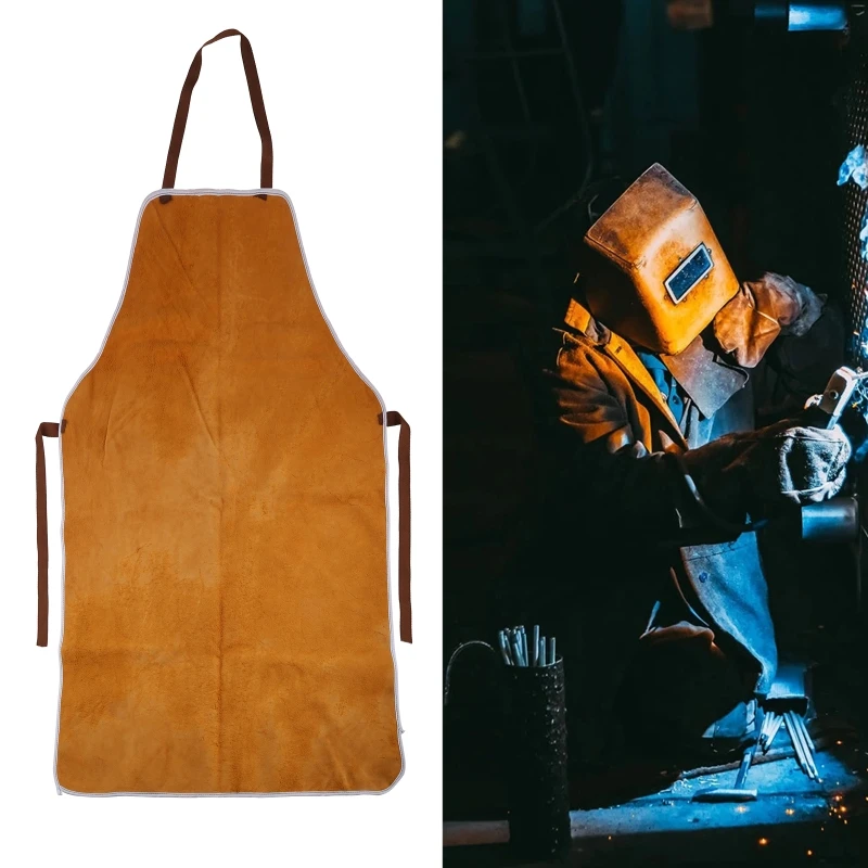

Carpenter Blacksmith Yellow Color Working Apron Gift for Workshop Carpenters Mechanics Technicians Heat Resistant Bib M4YD
