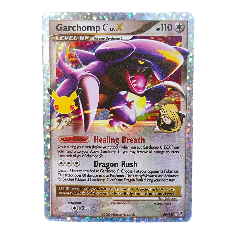 Карты покемона гардана Mew PTCG празднование 25-й годовщины гархомп Luxray сделай сам
