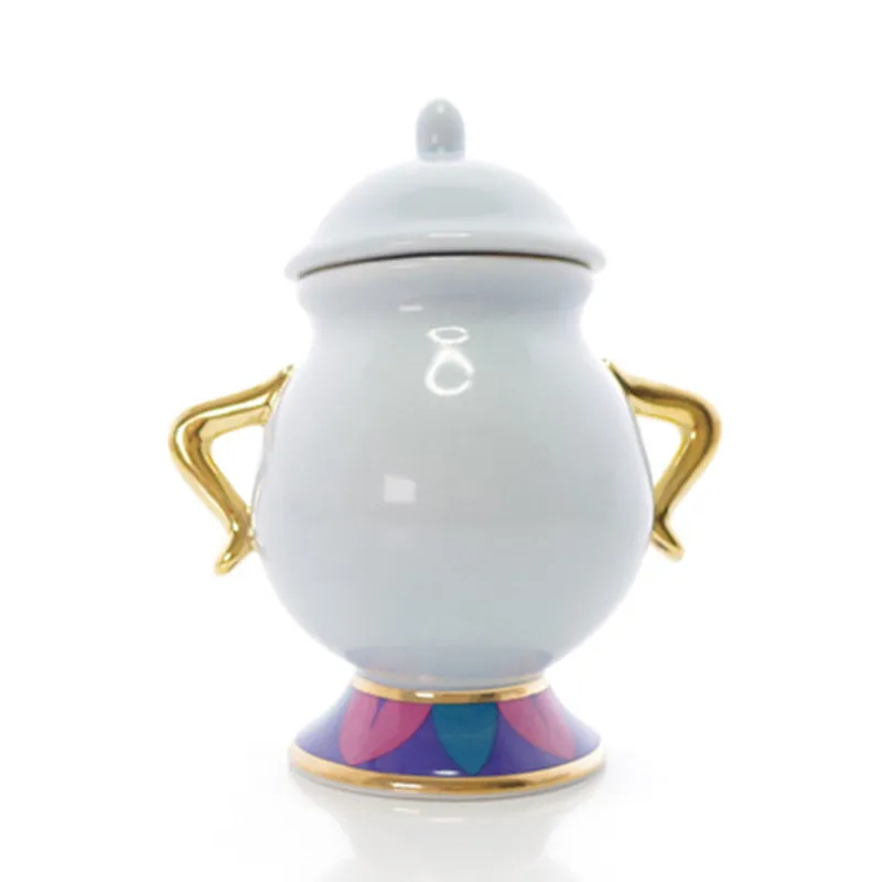 

2022 Hot Sale Beauty And The Beast Sugar Bowl Pot Geniune Ceramic Coffee Tea Set Cartoon Xmas Gifts Drop Shipping