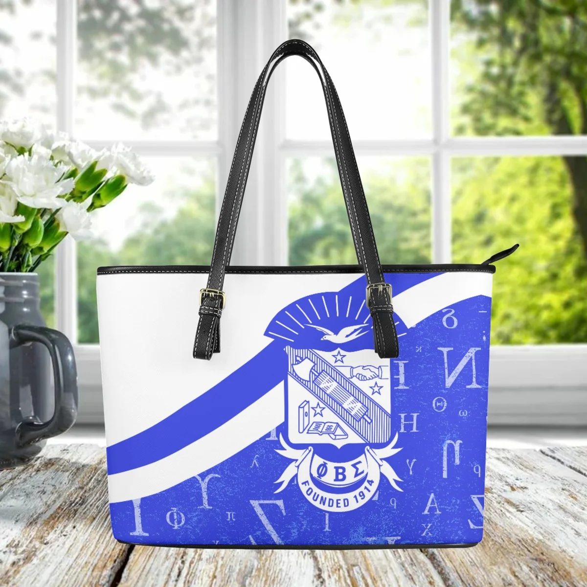 

Винтажная сумка на плечо с принтом Phi Beta Sigma, Элегантная универсальная модная женская сумка для путешествий, сумка-тоут для покупок, подарок