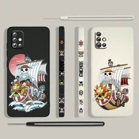 Hot Anime One Piece Cool For Samsung Galaxy A73 A53 A33 A52 A32 A22 A71 A51 A21S A03S A50 Liquid Left Rope Phone Case Fundas