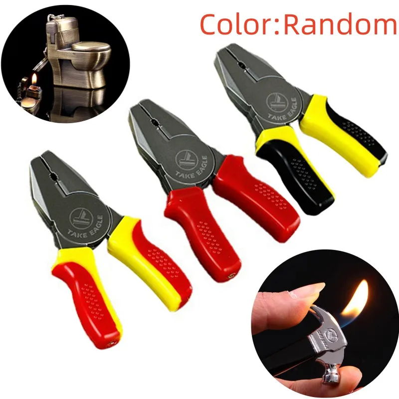 

Creative Novelty Vise Hammer Axe Wrench Butane Gas Lighter Smoking Fire Cigarette Gift Funny Play Tool Gadgets for Home