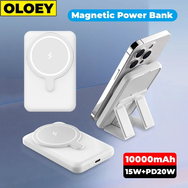 

New Foldable Macsafe Powerbank Fast Magnetic Wireless Charger For iPhone 12 13 14 Pro Max Magsafe Power Banks Auxiliary Battery