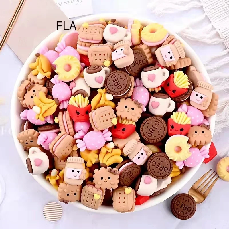 

10pcs/bag Resin Simulation Food Pendant Decoration Children's Kitchen Toys DIY Miniature Model for Crafts DIY Home Decor