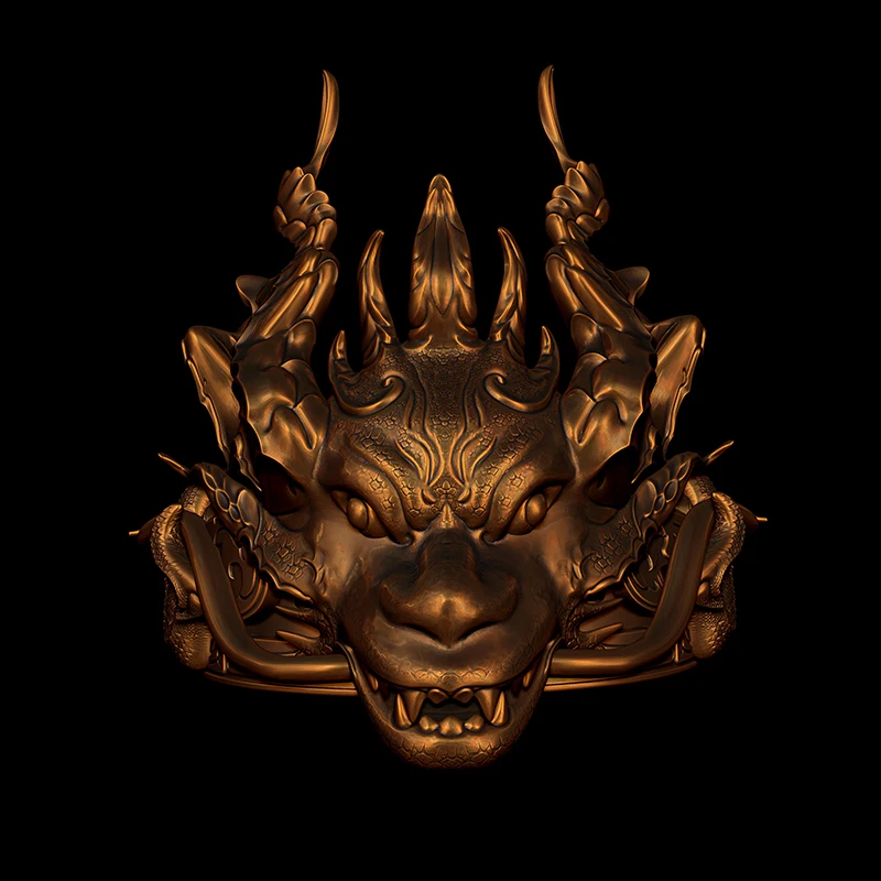 Тиара из смолы и акрила для мужчин Оригинальная китайская ретро-Тиара с 3D принтом