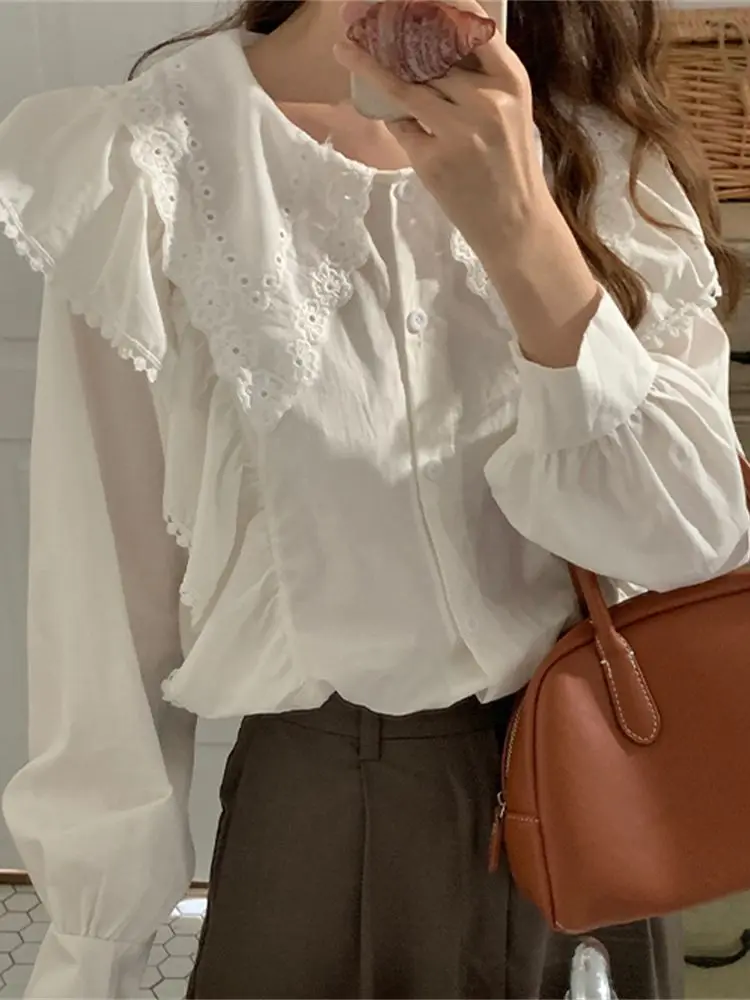 

Alien Kitty Classic Girls Women Vintage Shirts Office Wear Chic Elegant New 2022 Autumn OL All Match Streetwear Tops Blouses