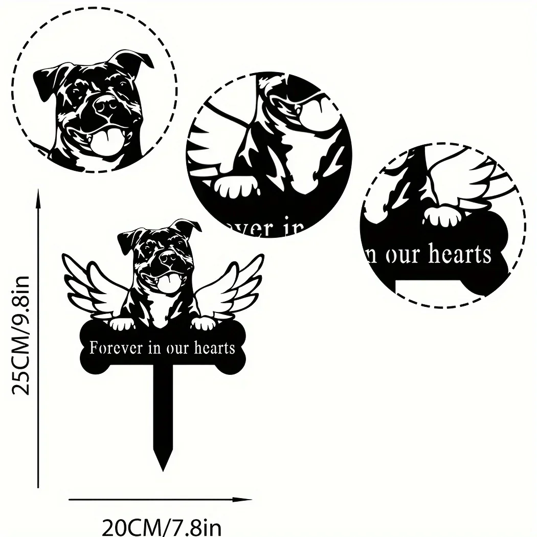 Металлический Мемориальный Садовый Кол Для Собак Американский Знак Питбуля