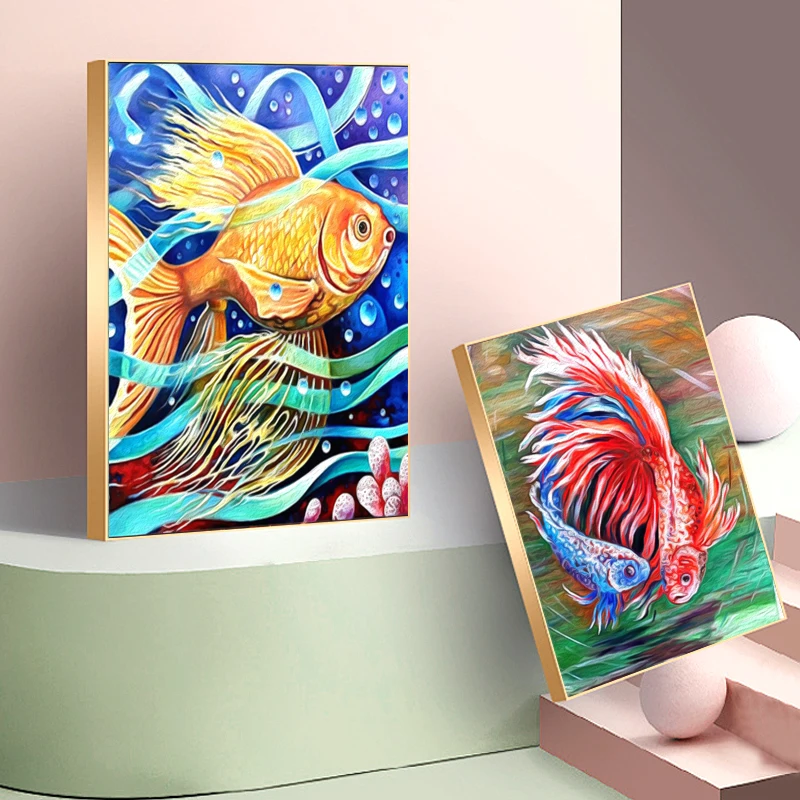 Набор для рисования по номерам на холсте рыба