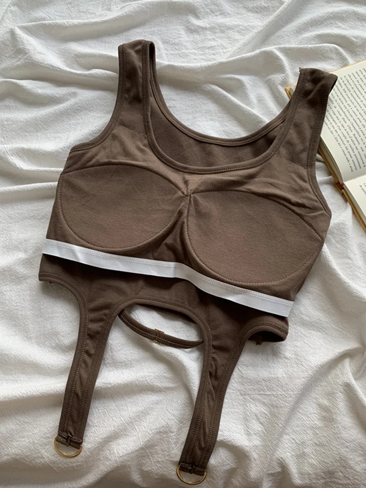 Весна 2023 корейский Sle новый дизайн нерегулярная майка для студенток утягивающий