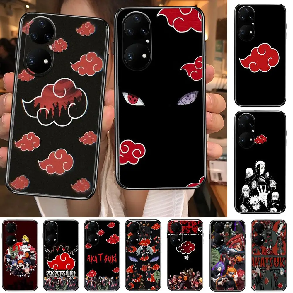 

Naruto Akatsuki 2022 Phone Case For Huawei p50 P40 p30 P20 10 9 8 Lite E Pro Plus Black Etui Coque Painting Hoesjes comic fas