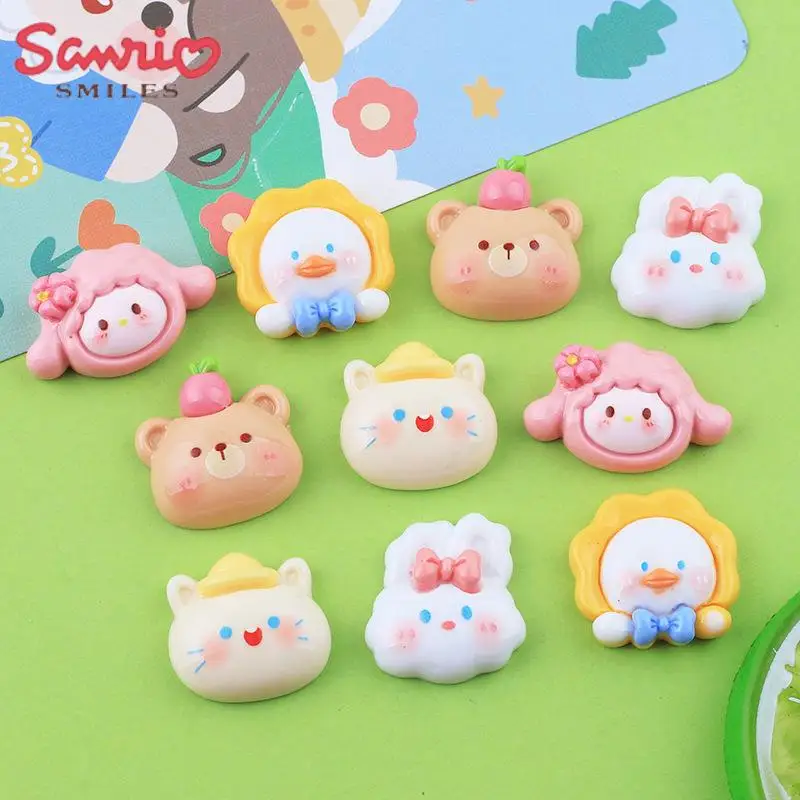 

10Pcs Kawaii Sanrio DIY Accessories My Melody Cinnamoroll Anime Cute Water Cup Phone Case Hairpin Decoration Gifts Toys for Girl