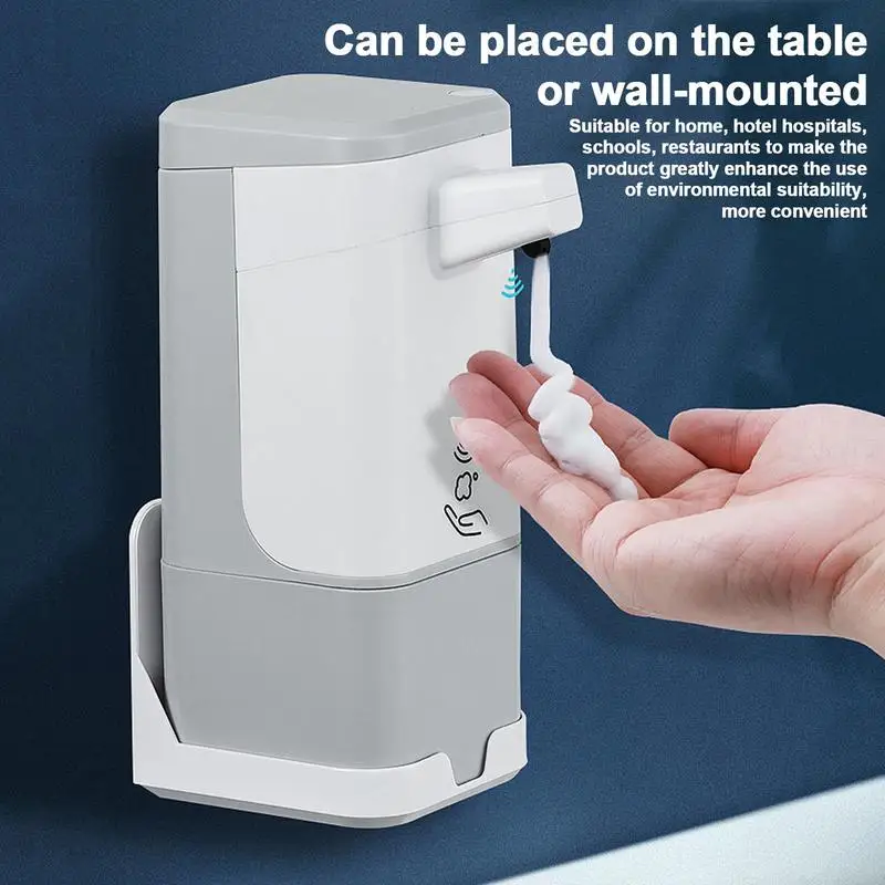

Настенный Бесконтактный настенный автоматический дозатор мыла, самоклеящийся диспенсер большой емкости для мытья рук, ванной, кухни