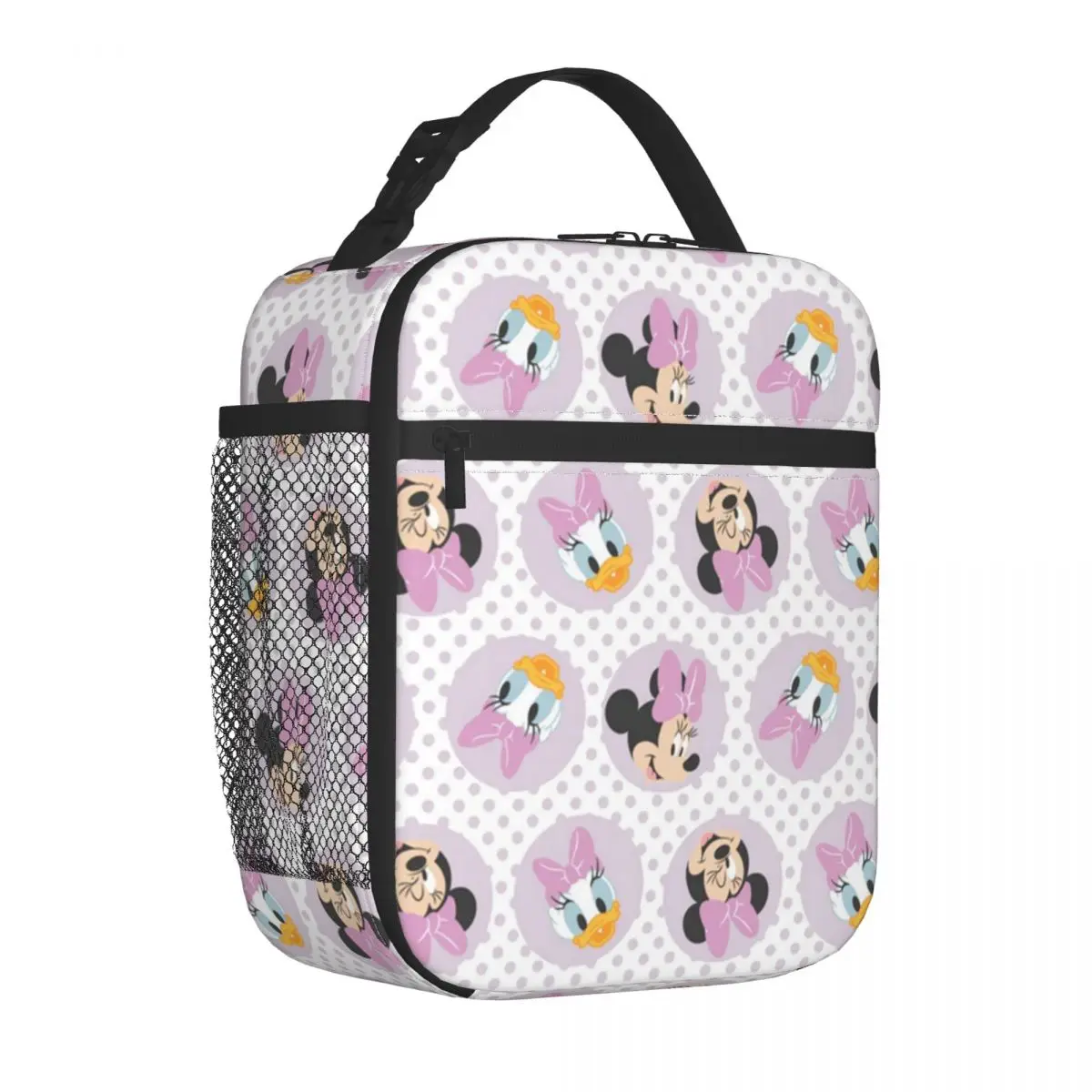 

Disney Mickey Mouse Play All Day True Friends Minnie Insulated Lunch Bags Thermal Bag Reusable Portable Tote Lunch Box Food Bag
