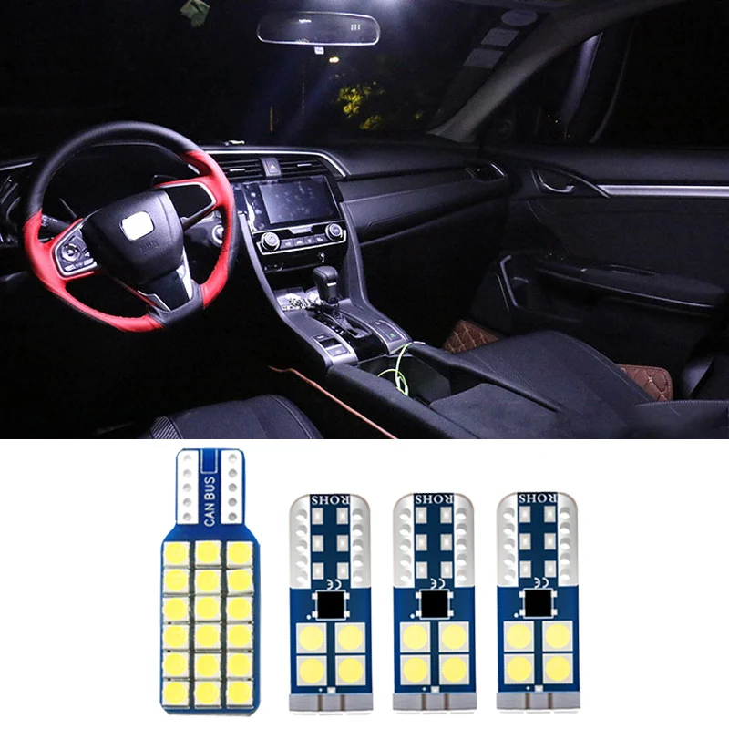 

Для Honda Civic 10 10-го поколения 2014 2015 2016 2017 2018 2019 2020 Canbus 4 шт. Автомобильные светодиодные внутренние купольные фонари Аксессуары для багажника