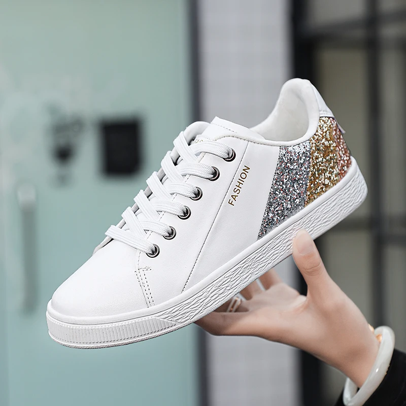 Brand Leather Women Sneakers Fashion Women's White Shoes Non Slip Casual Sports Shoes Women Outdoor Running Shoes Zapatos Mujer