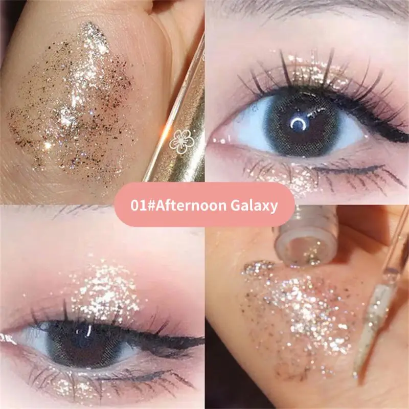 

Sparkle Lying Silkworm Star Glitter Liquid Eyeshadow Sparkling Fine High Gloss Pearly Monochrome Woman Makeup Cosmetic