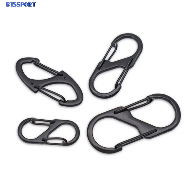 

Карабин из нержавеющей стали, S-образный, с замком, мини-брелок для ключей, для кемпинга, для рюкзака, 10 шт.