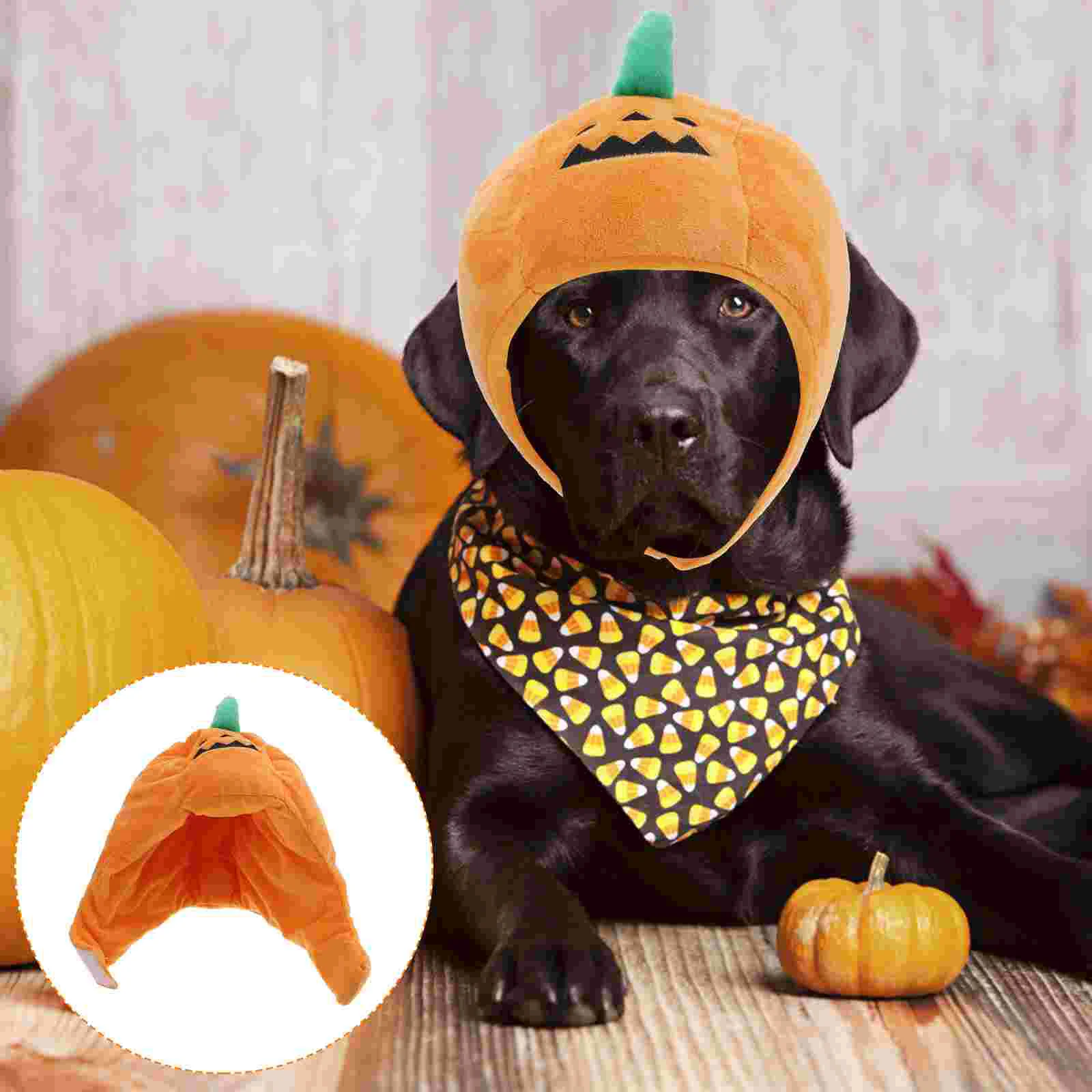 

1Pc Pet Pumpkin Hat Cat Costume Hat Adjustable Hat Party Decoration