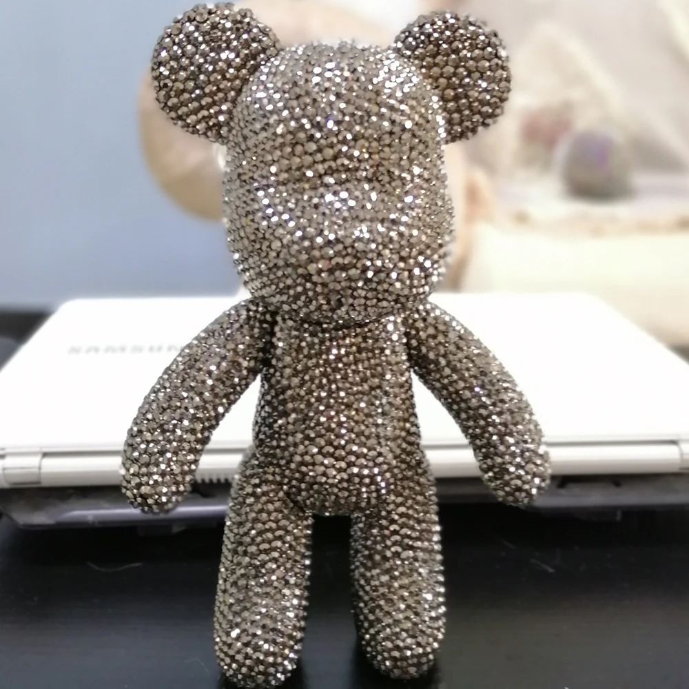 

18cm Gloomy Bear Animal Figures DIY Bling Crystal Handmade All Rhinestones Sparkling Doll Decor For Home Gift For Kids