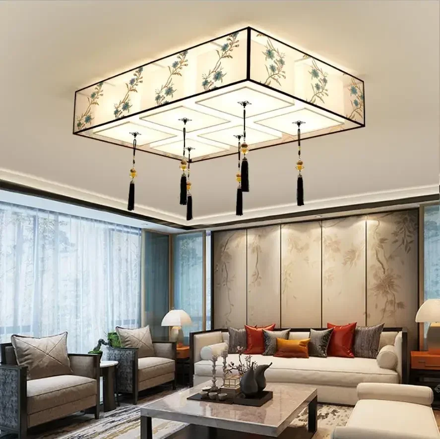 Новая потолочная лампа в китайском стиле для гостиной круглая спальни