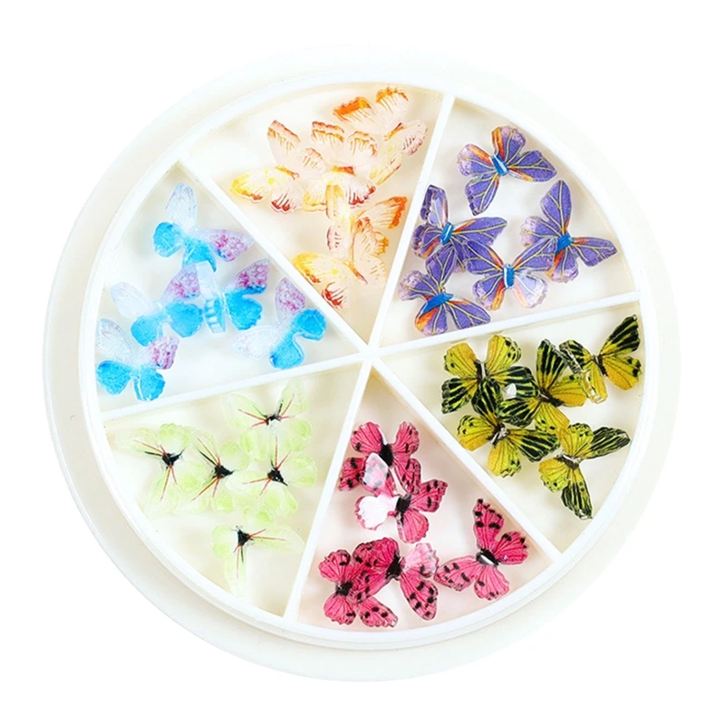 

Box Nail Art 3D Delicate Butterflies Sequins Acrylic Manicure Tips Nail DIY Decoration Nail Jewelry Decorations Crafting