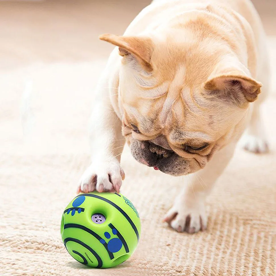 

1PC Ball for dogs Chewing wiggle Giggle funny Play Sport Training Large small pet Voice Shake interactive sound wobble Squeak