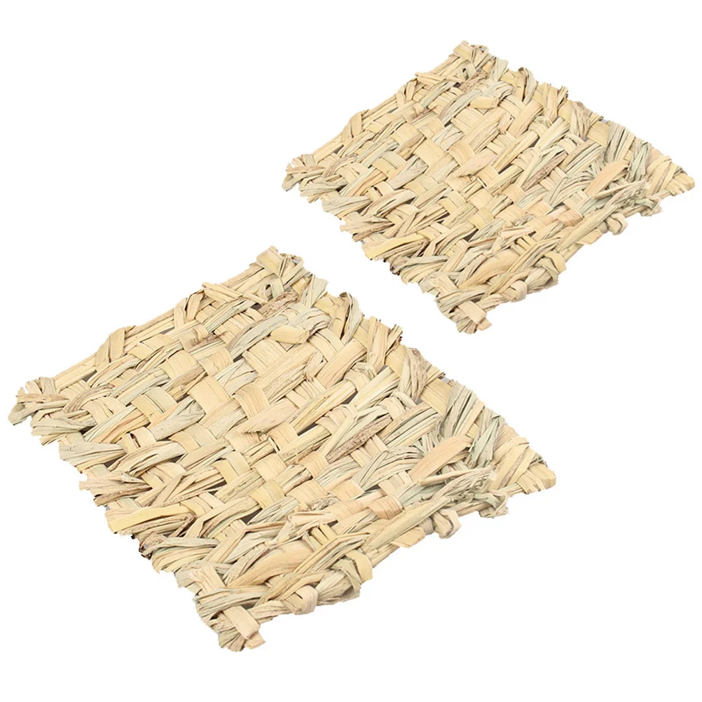 

2 шт., съедобная тканая охлаждающая подставка для сна, удобная кровать для шиншиллы