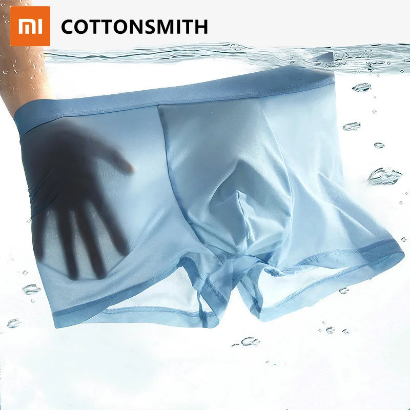 

Xiaomi cottonsmith Men's underwear airy ice silk breathable Superfine fiber light breathable 3D seamless experience 2 packags