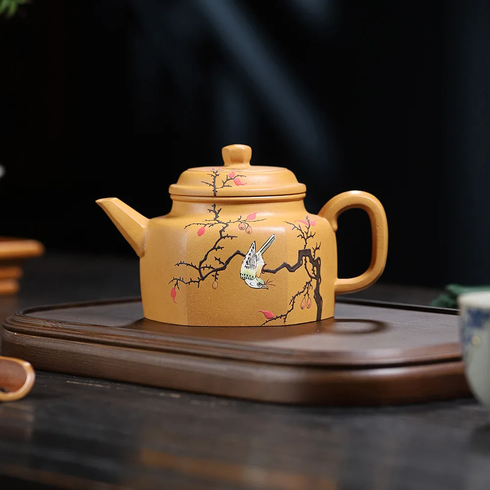 Высокое качество шестиугольный меч Liude Zhong Pot Yixing глиняный чайник ручной работы