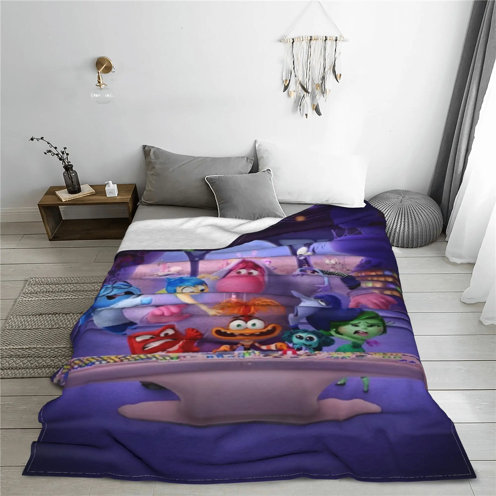 Фланелевое одеяло Inside Out Emotions Group с героями мультфильмов аниме тревога креативные