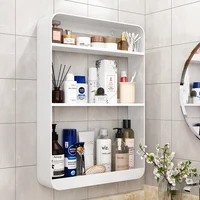 Toilet Shelf In The Bathroom Hole-free Wall-mounted Cosmetics Storage Shelves Washstand Toilet Bathroom Wall Shelf