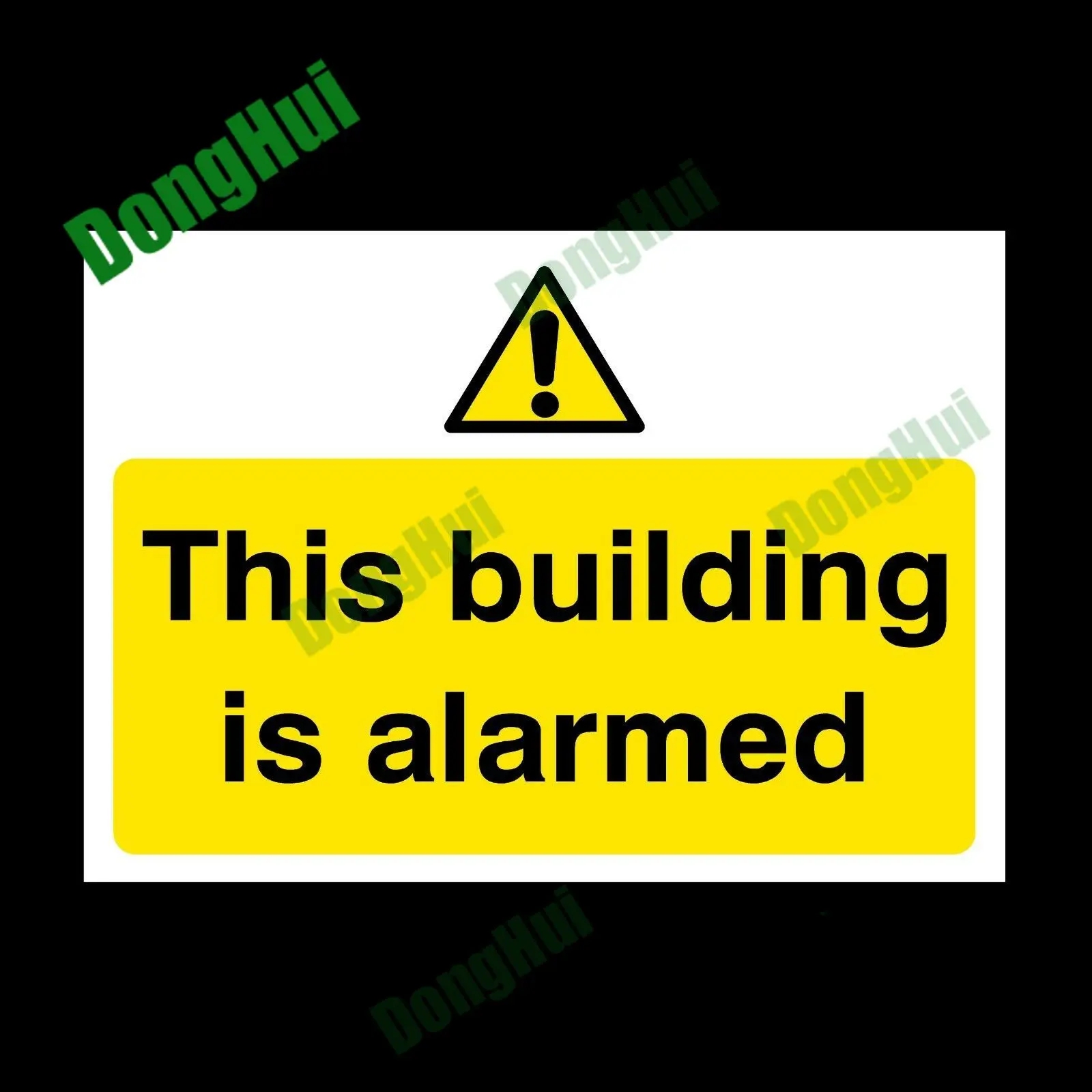 

This Building Is Alarmed Label Plastic Sign Warning Caution Danger Adhesive Car Sticker PVC Waterproof for Public Places