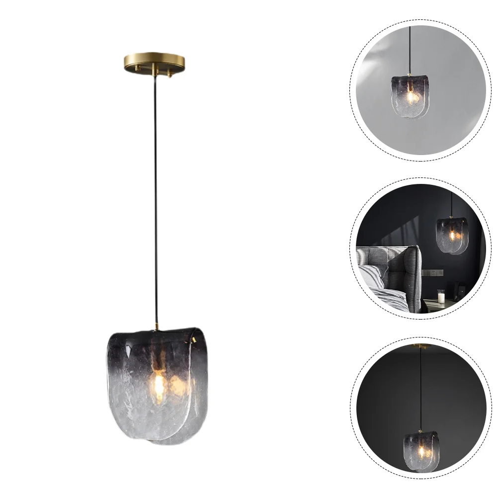

Modern Restaurant Chandelier Simple Style Glass Iron Hanging Light Decor