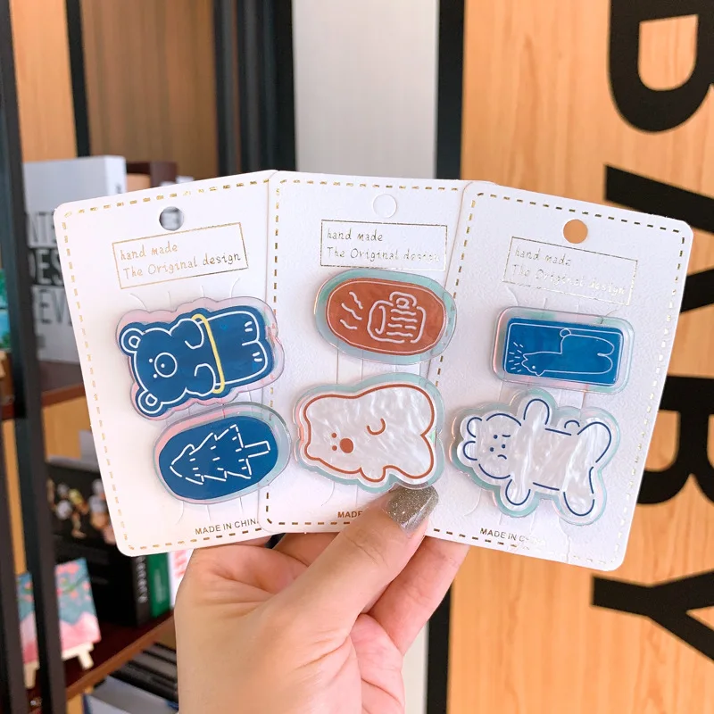 

Acrylic Animal Hair Clip Bear Tree Hair Clips Hair Pins Clip Hair Barrette Accessories