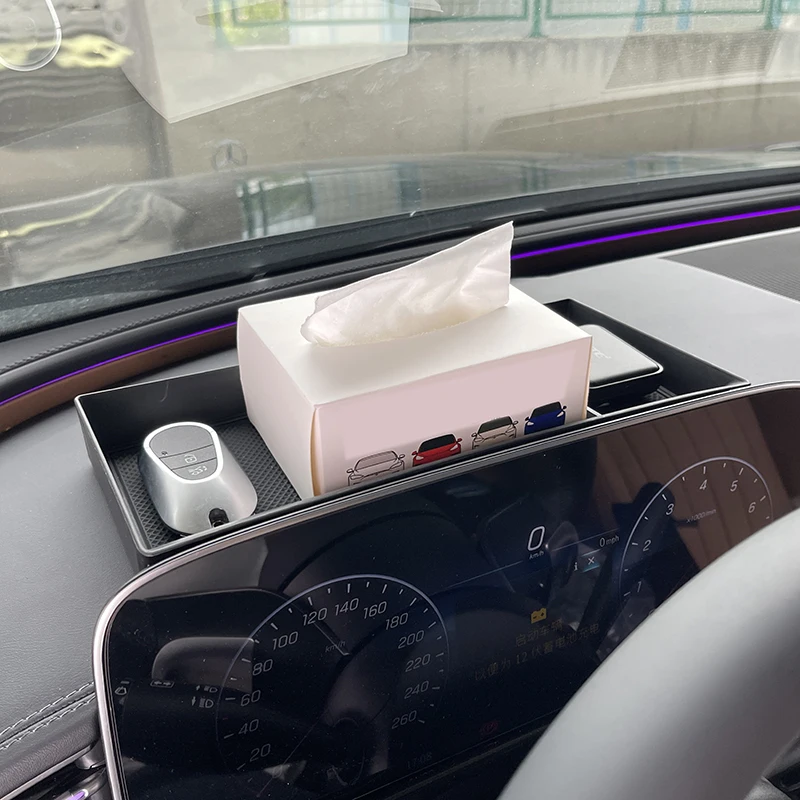 Черный ящик для хранения приборной панели декоративная крышка отделка Стайлинг