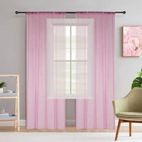 solid tulle sheer curtains white window curtains for living room decoration girl bedroom modern tulle fly screen door curtains
