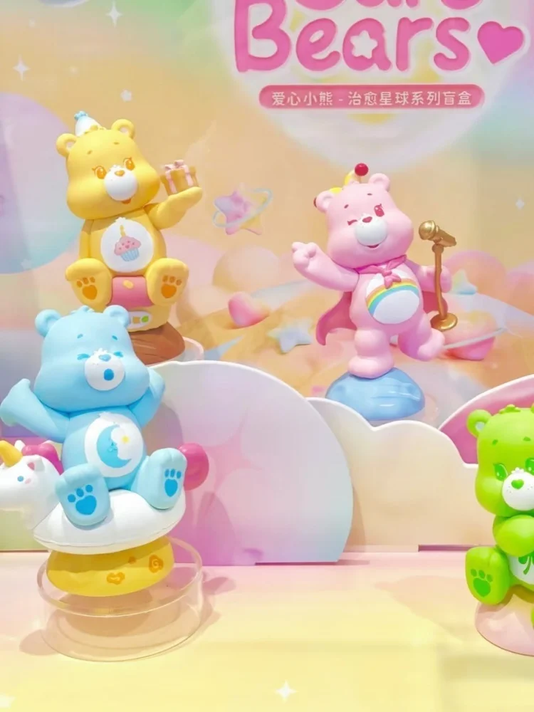 Фото Оригинальные фигурки CareBears Blind Box серии Healing Planet FUNISM, украшения для дома, детские игрушки, праздничные подарки №5
